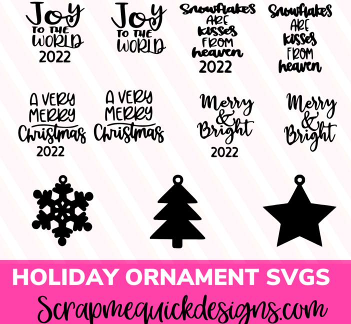 free svg holiday ornament bundle